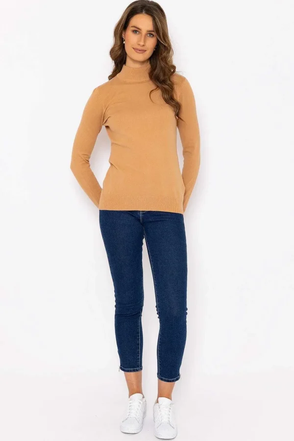 Turtleneck Knit In Camel