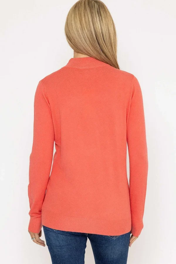 Turtleneck Knit In Coral