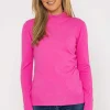 Turtleneck Knit In Fluo Pink