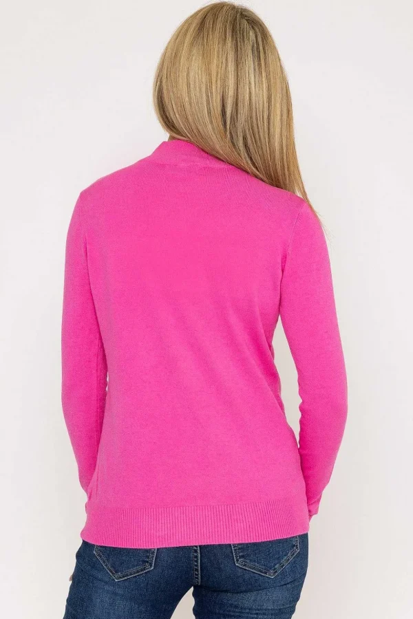 Turtleneck Knit In Fluo Pink