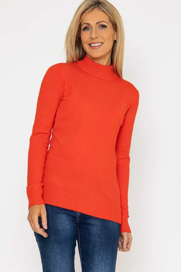 Turtleneck Knit In Orange