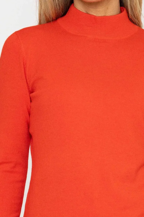 Turtleneck Knit In Orange