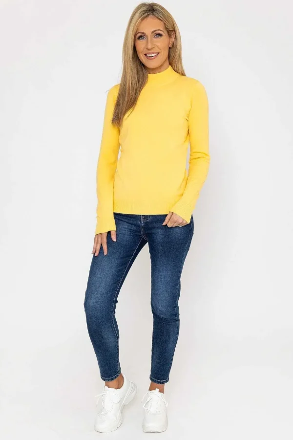 Turtleneck Knit In Yellow