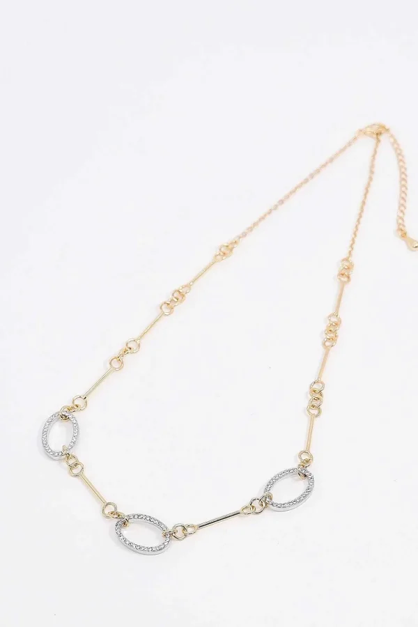 Two Tone Oval Necklace
