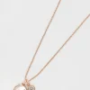 U Initial Necklace In Rose Gold
