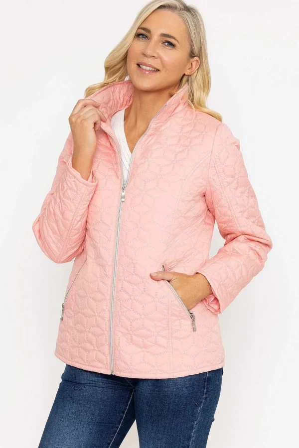 Ultrasonic Quilt Jacket In Pink