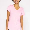 V Neck Tee In Blush