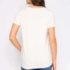 V Neck Tee In Ecru