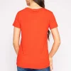 V Neck Tee In Red