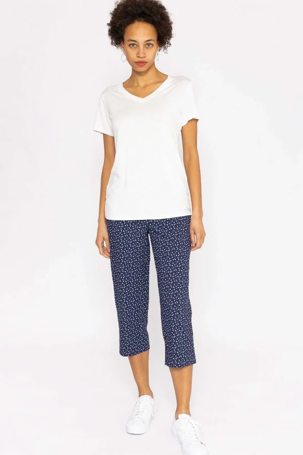 V Neck Tee In White