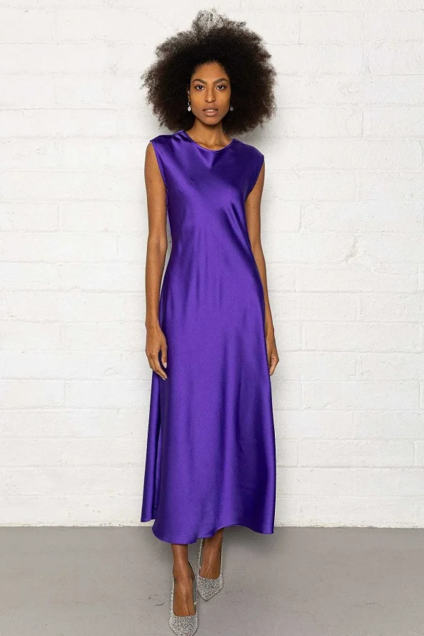 Vanessa Midi Dress In Purple