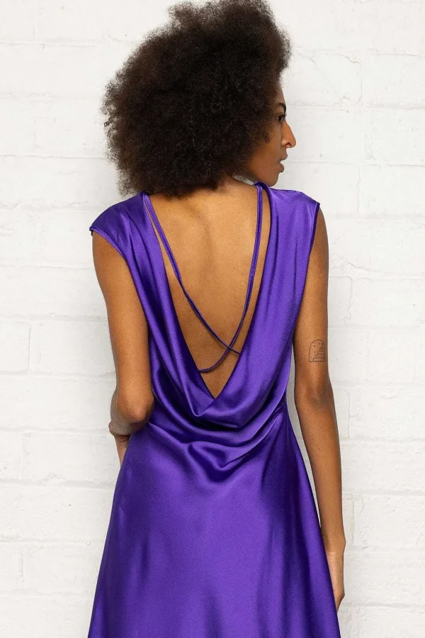Vanessa Midi Dress In Purple
