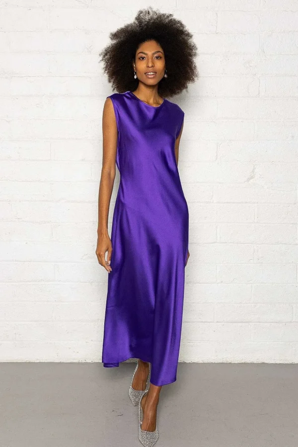 Vanessa Midi Dress In Purple