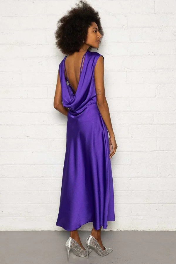 Vanessa Midi Dress In Purple