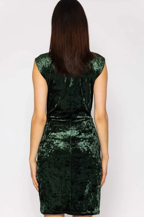 Velour Tammy Dress In Green