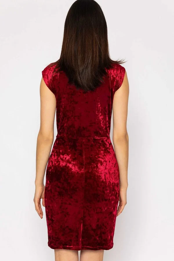 Velour Tammy Dress In Red