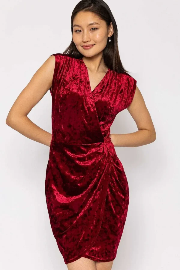 Velour Tammy Dress In Red
