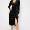 Velour Taylor Dress In Black