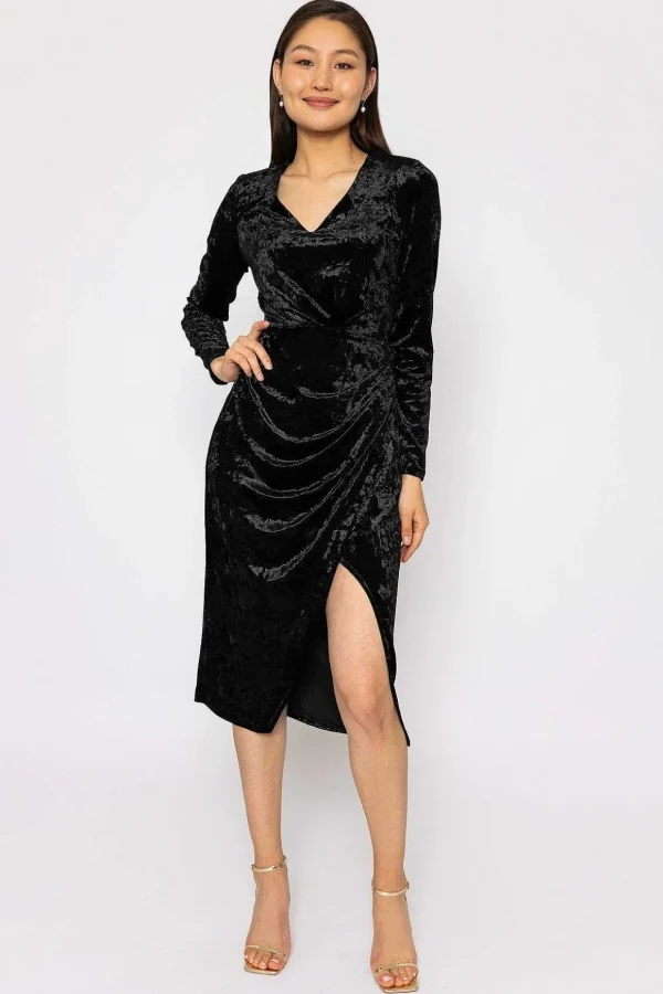 Velour Taylor Dress In Black