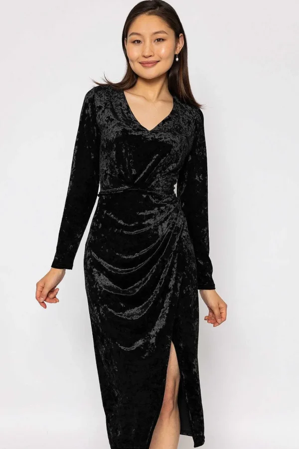 Velour Taylor Dress In Black