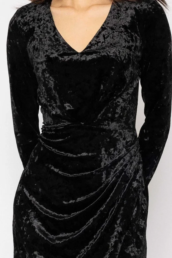 Velour Taylor Dress In Black