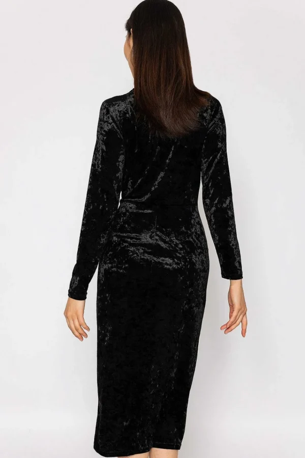 Velour Taylor Dress In Black