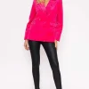Velvet Blazer In Fuchsia