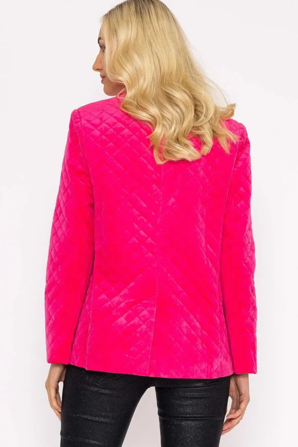 Velvet Blazer In Fuchsia