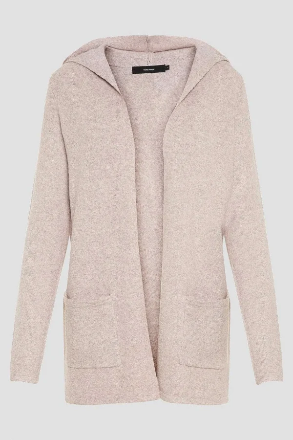 Vero Moda Curve Pink Hooded Cardigan