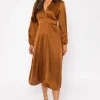 Veronica Midi Dress In Copper