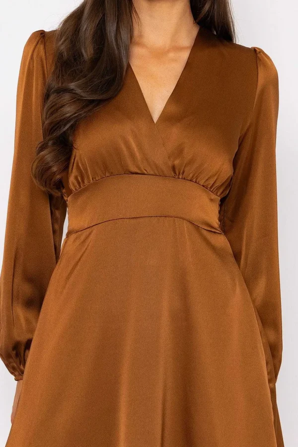 Veronica Midi Dress In Copper