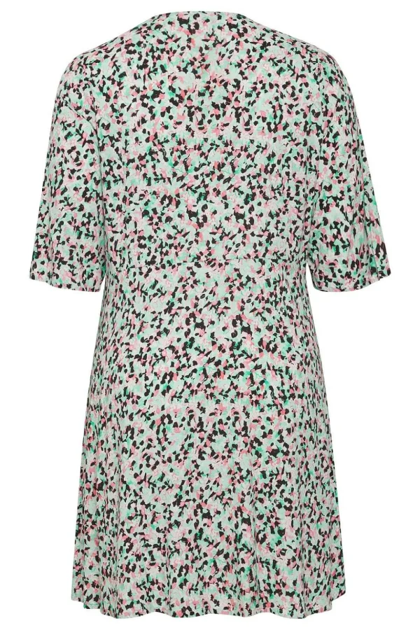 Viscose Dress In Green Print