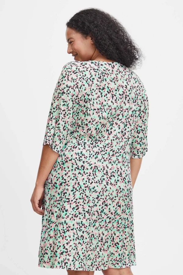 Viscose Dress In Green Print
