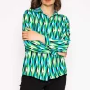 Viscose Shirt In Green Print
