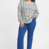 Viscose Top In Green Print