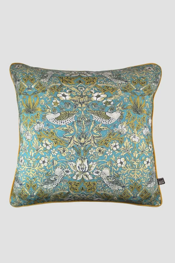 Vivaldi 58X58Cm Cushion In Teal And Gold