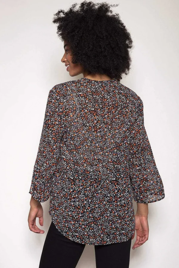 V-Neck Blouse In Floral Print