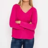 V-Neck Jumper In Pink