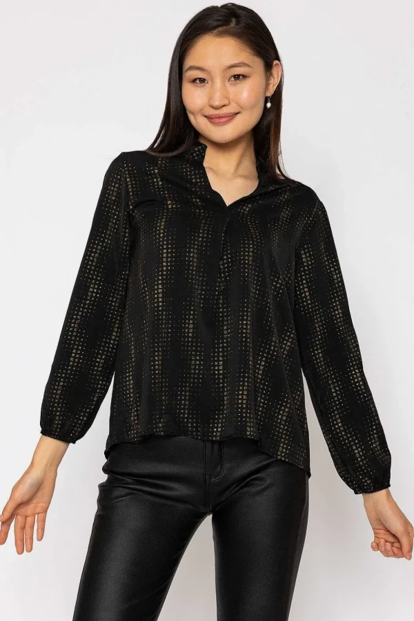 V-Neck Top In Black