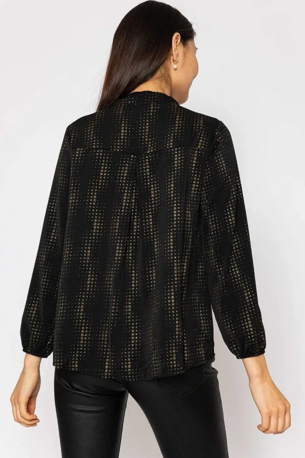 V-Neck Top In Black
