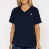 V-Neck T-Shirt In Navy