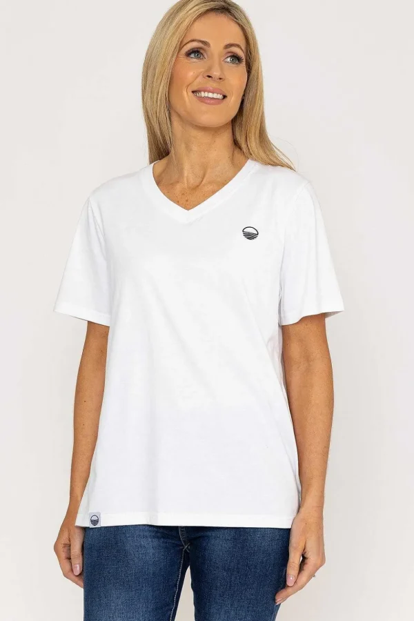 V-Neck T-Shirt In White