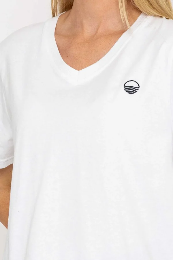 V-Neck T-Shirt In White