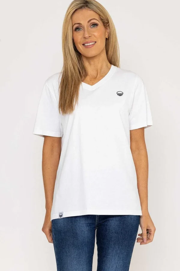 V-Neck T-Shirt In White