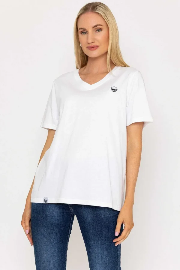 V-Neck T-Shirt In White