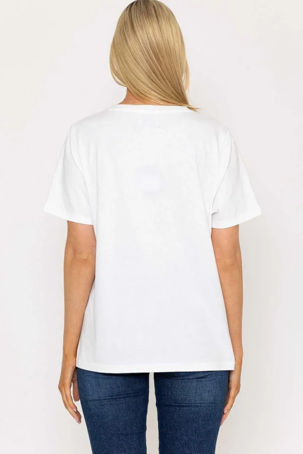 V-Neck T-Shirt In White