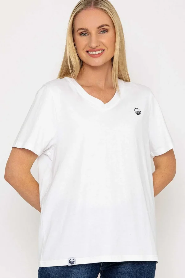 V-Neck T-Shirt In White