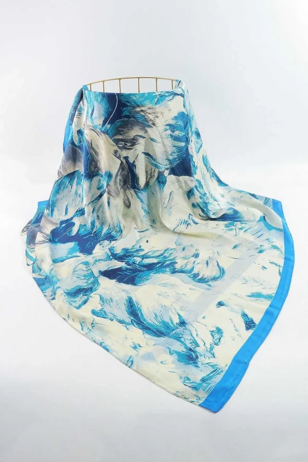 Watercolour Scarf In Blue