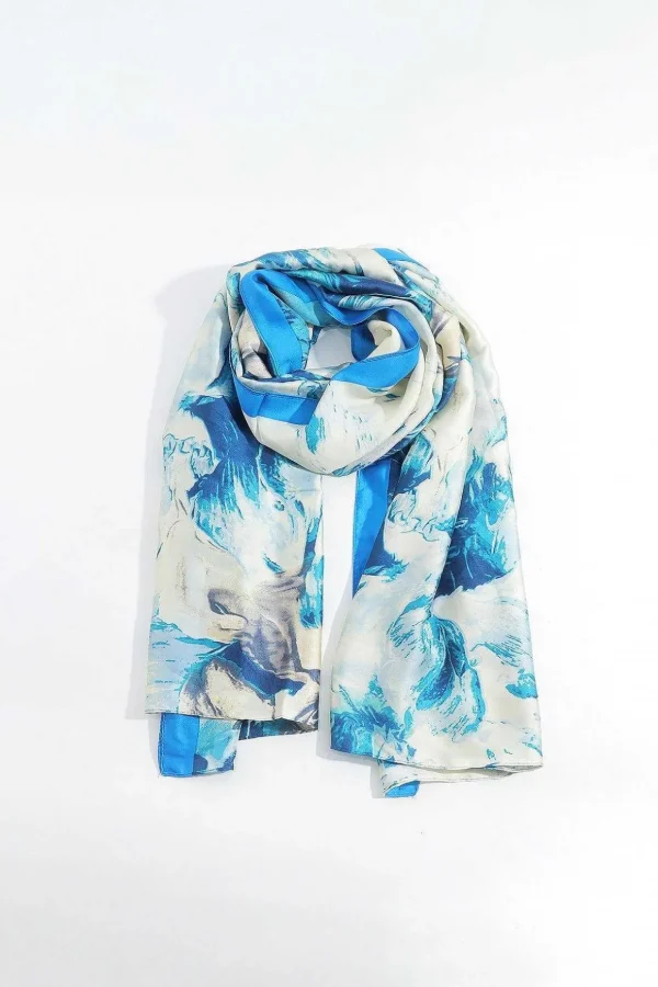 Watercolour Scarf In Blue