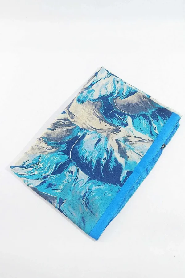 Watercolour Scarf In Blue